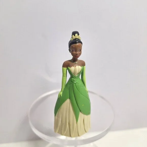 Disney Princess Tiana 2.75" Figure Green Dress Cake Topper Plastic - Picture 5 of 8